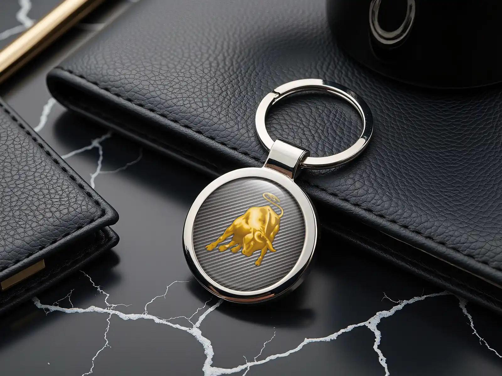 Lamborghini Designer Schlüsselring Luxus Premium Metall Look